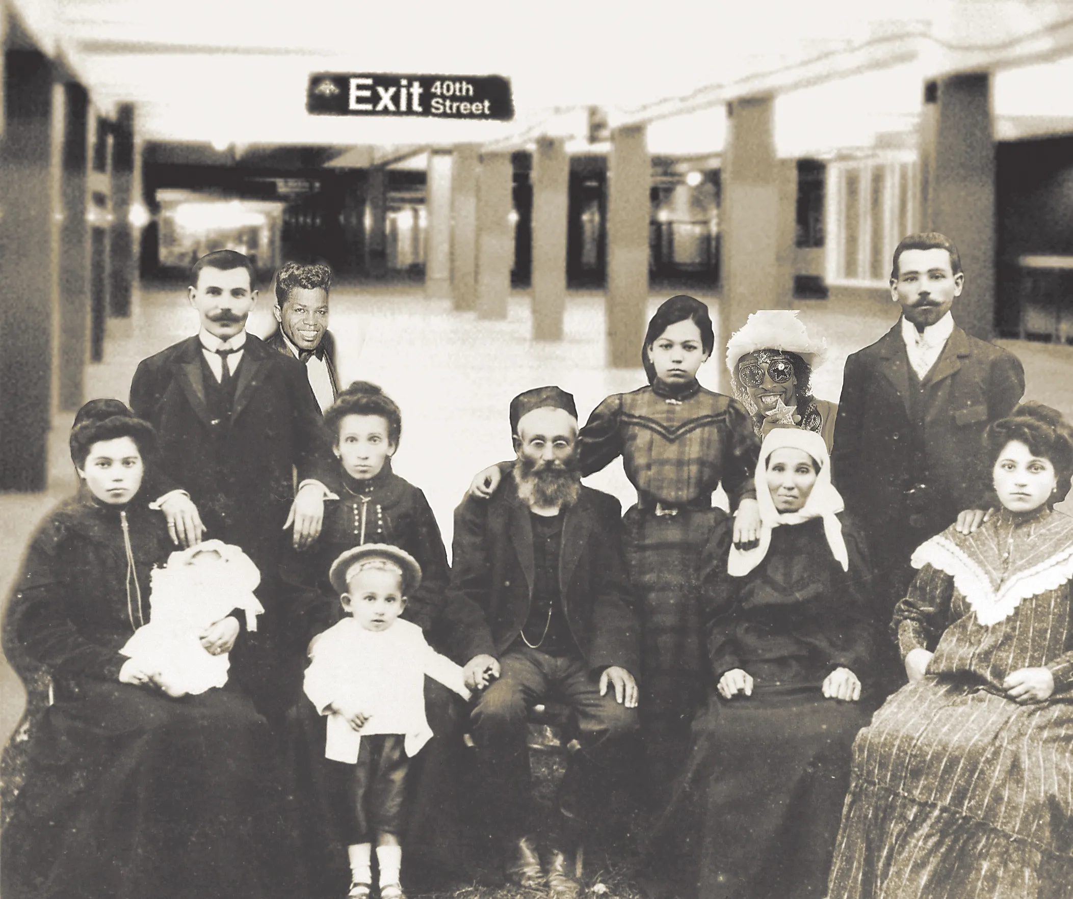 Ancestors In 42nd Street Subway Concourse